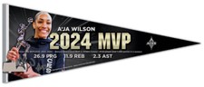 A'JA WILSON Las Vegas Aces 2024 WNBA MVP Premium Felt 12x30 Collector's PENNANT