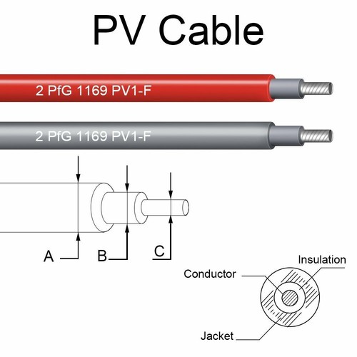 Black+Red 10 AWG Solar Panel Extension Cable Silicone Flexible Wire Connectors - Picture 4 of 13