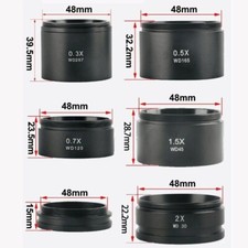 New 0.3-2.0X Auxiliary Barlow Objective Lens M48mm Thread Barlow Objective Lens
