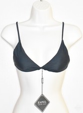 Zaful Forever Young Black Triangle Bikini Top Size 6 NWT 
