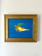 Charizard 8" x 10" Oil/Acrylic Canvas Original Painting Pok mon Fan Art NO FRAME