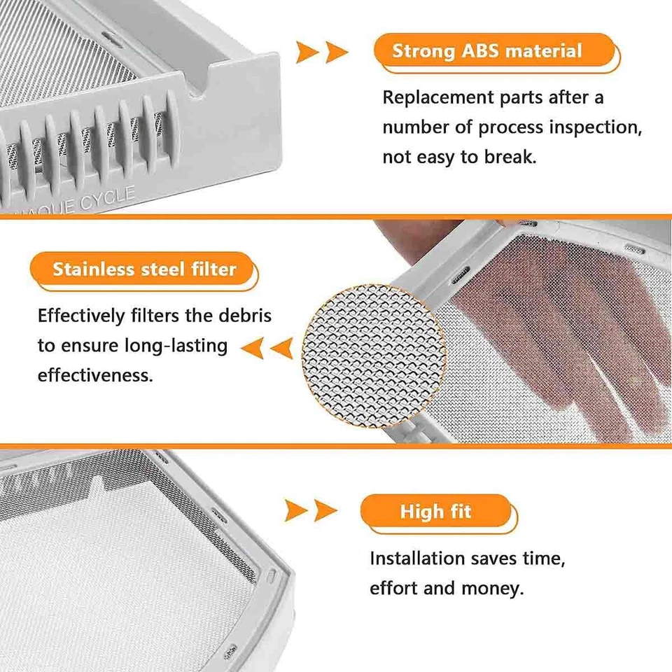 Filtro de pelusa secadora para GE GTD33EASK0WW GTD33GASK0WW GTD33PASK0WW GTD42EASJ0WW Foto 2 de 4