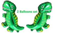 T Rex Dinosaur Mylar Foil Balloon 23.5" (60cm) Inflatable Party Decoration 2-pks