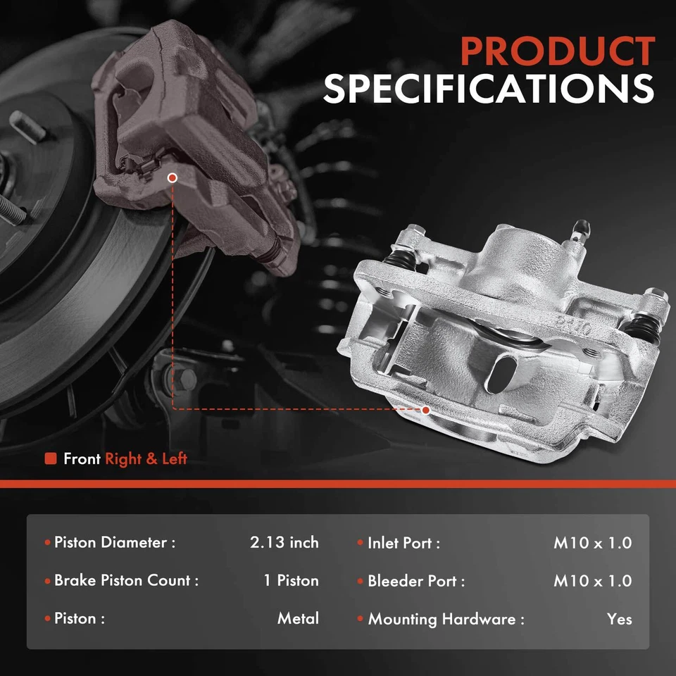 Par de pinzas de freno delanteras laterales con soporte para Honda Civic 2012-2015 L4 1,8 L Foto 3 de 4