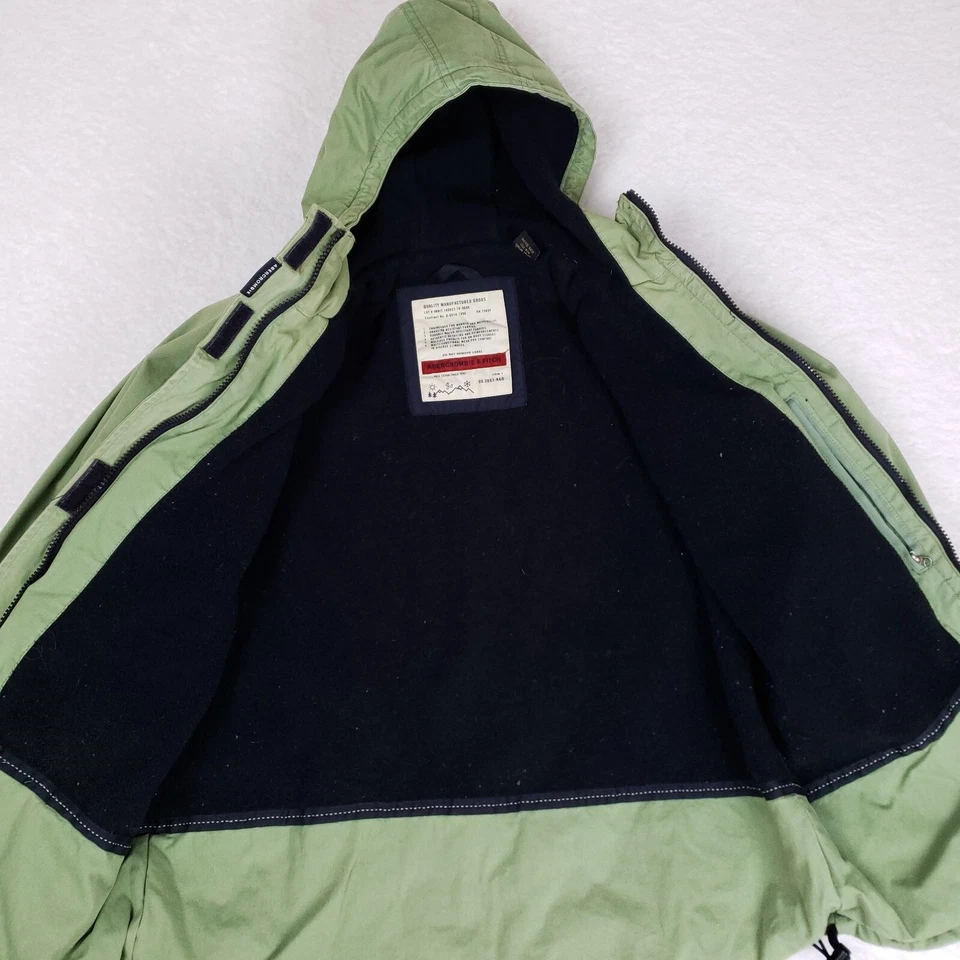 Chaqueta utilitaria con capucha Abercrombie Fitch para hombre pequeña verde exterior núcleo ropa de calle Foto 4 de 4