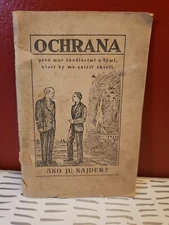 Ochrana Foreign Language Vintage Booklet Ako Ju Najdem
