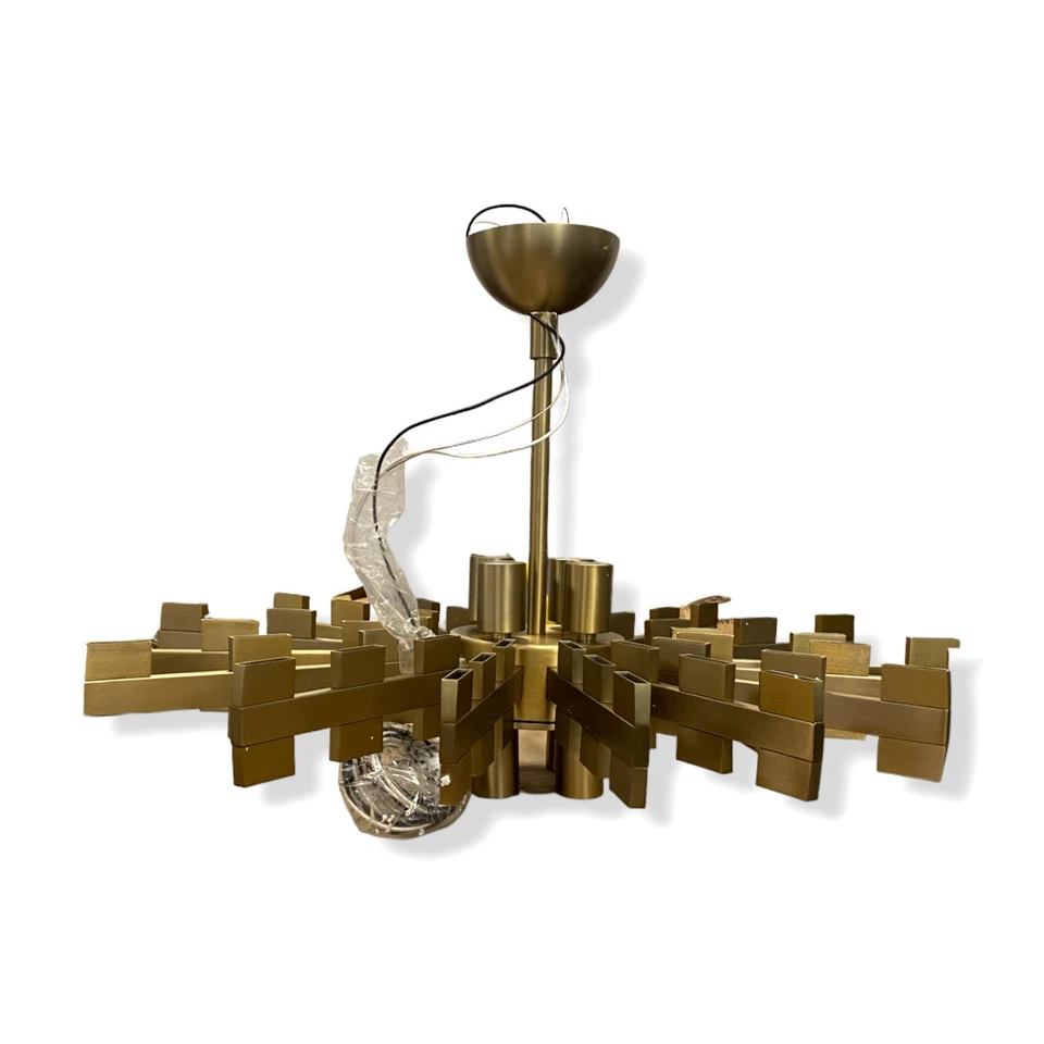 $2457 Lámpara de techo colgante grande ovalada Cyan Designs Gold Zion 30" - latón envejecido Foto 2 de 4