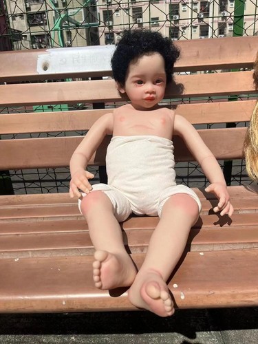 30" Handmade Lifelike Rooted Hair Reborn Baby Doll Kit Toddler Boy Girl Toy Gift - Picture 7 of 7