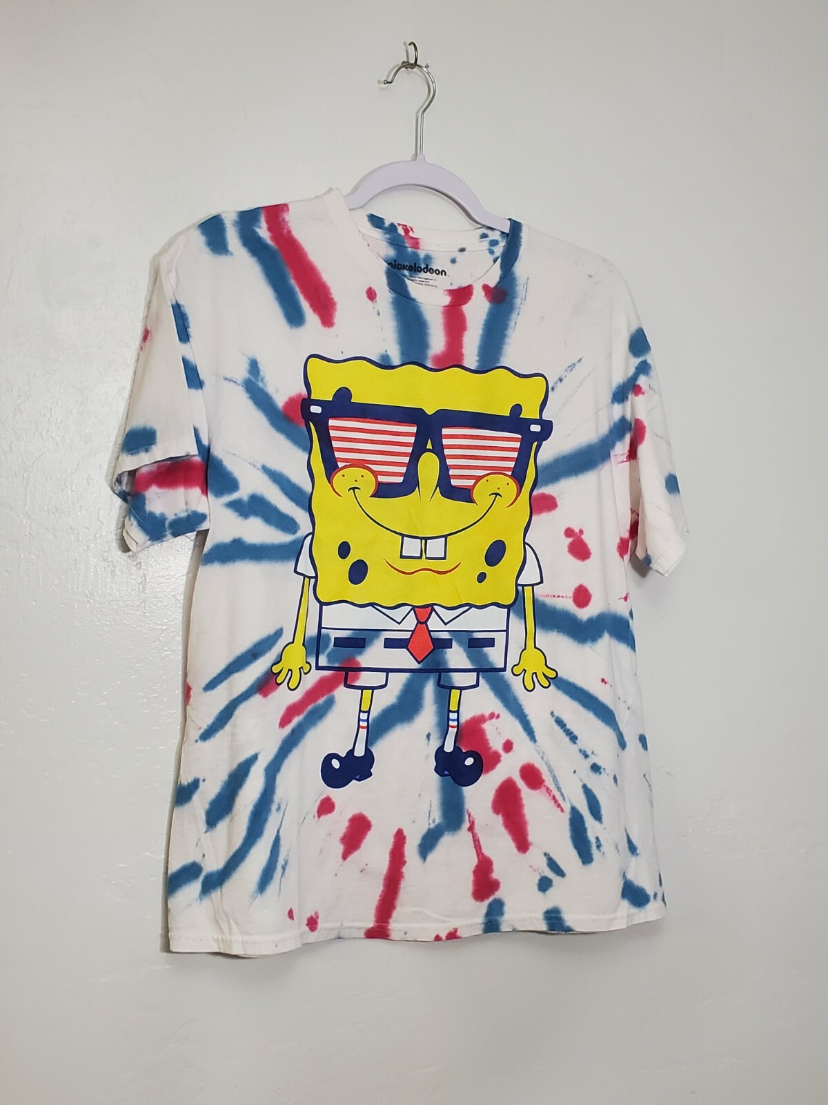 NICKELODEON Spongebob Tie Dye Men's Size Large TShirt Gem