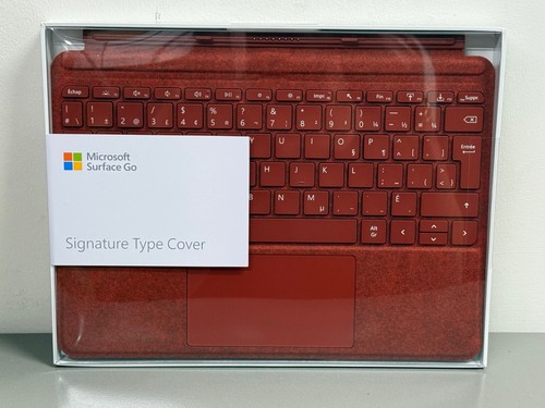 Brand New Microsoft Surface Go Signature Type Cover Poppy Red French KCS-00085