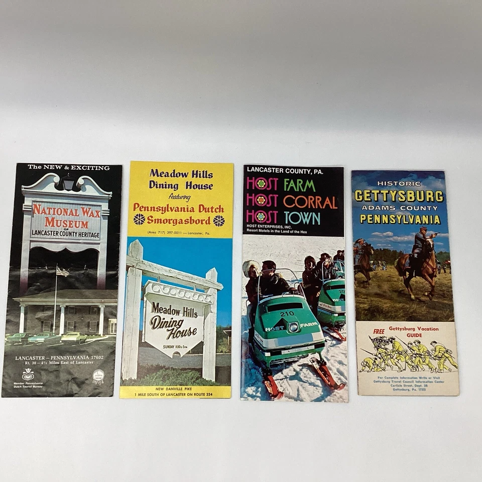 Pennsylvania Lancaster 16 Brochures 2 Postcards 1970s Civil War Dutch Rail Road - Image 4 of 4