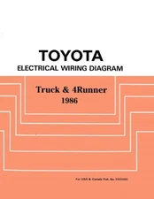 1986 Toyota Truck & 4Runner Wiring Diagrams Schematics Layout Factory OEM