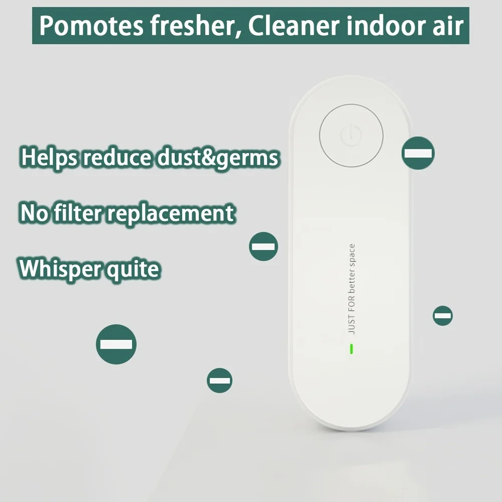 Mini Portable Air Purifier for Home Bedrooms Toilets Freshener Cleaner