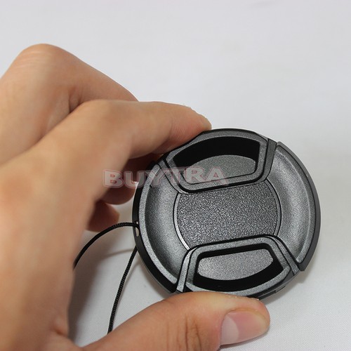 52mm Center Pinch Snap on Front Cap Cover For Sony Canon Nikon Lens Filter J YK - Picture 2 of 3