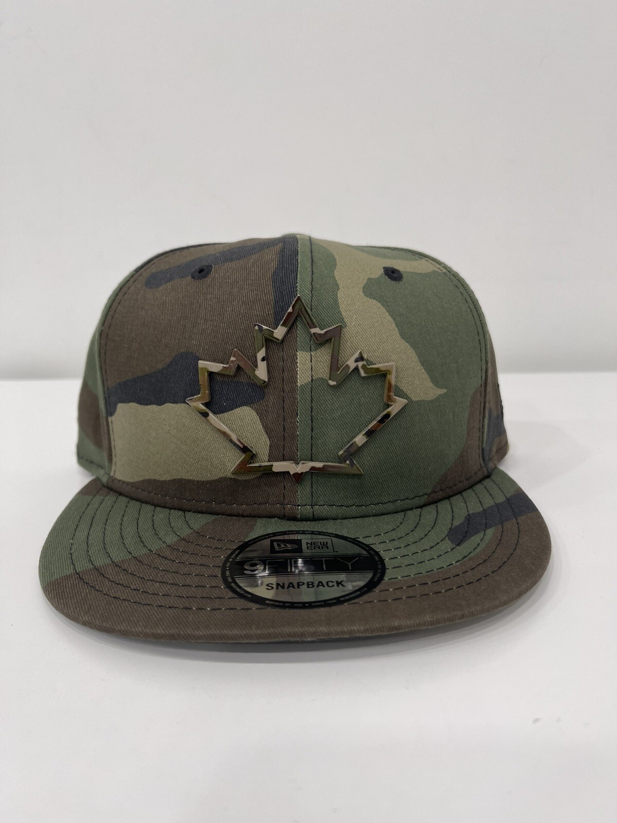 Toronto Blue Jays New Era 9Fifty Snapback Metal Logo Camo Cap Hat Camouflage