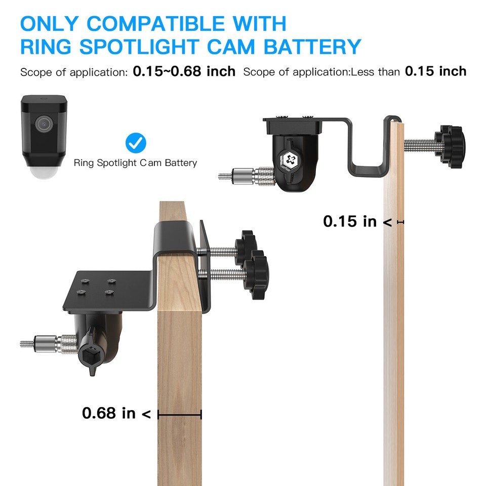HOLACA Gutter Mount for Ring Spotlight Cam Battery,Ring Spotlight Cam ...