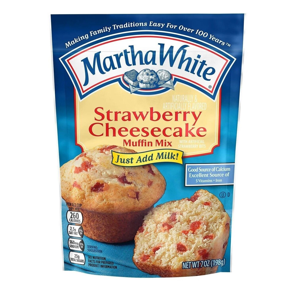 Martha White Strawberry Cheesecake Muffin Mix, 7 Oz Bag 2 Martha White Strawberry Cheesecake Muffin Mix, 7 Oz Bag 2