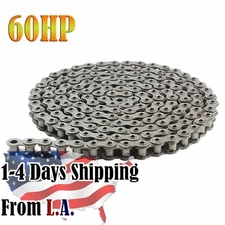 #60HP Hollow Pin Roller Chain 10 Feet with 1 Connecting Link
