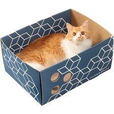 Extra Large Cardboard Cat Scratcher Cat Scratching Box for Indoor Cats Fun ...