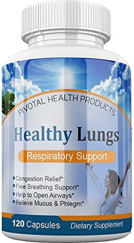 Healthy Lungs 120 Capsules - Improve Lung Function, Breathe Better, Stop Mucus, - Picture 11 of 12