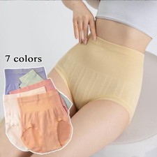 Women High Waist Cotton Panties Slimming Knickers Briefs Tummy Control Underwe 