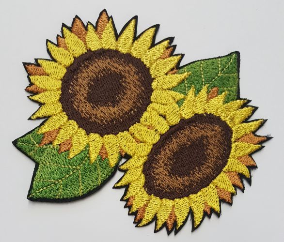 Sunflower Embroidered Patch 4" x 4.5" eBay