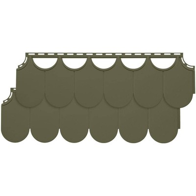 Novik Siding (32'' x 10'') Half Round (22 Panels Per Box) Polymer Brunswick Green