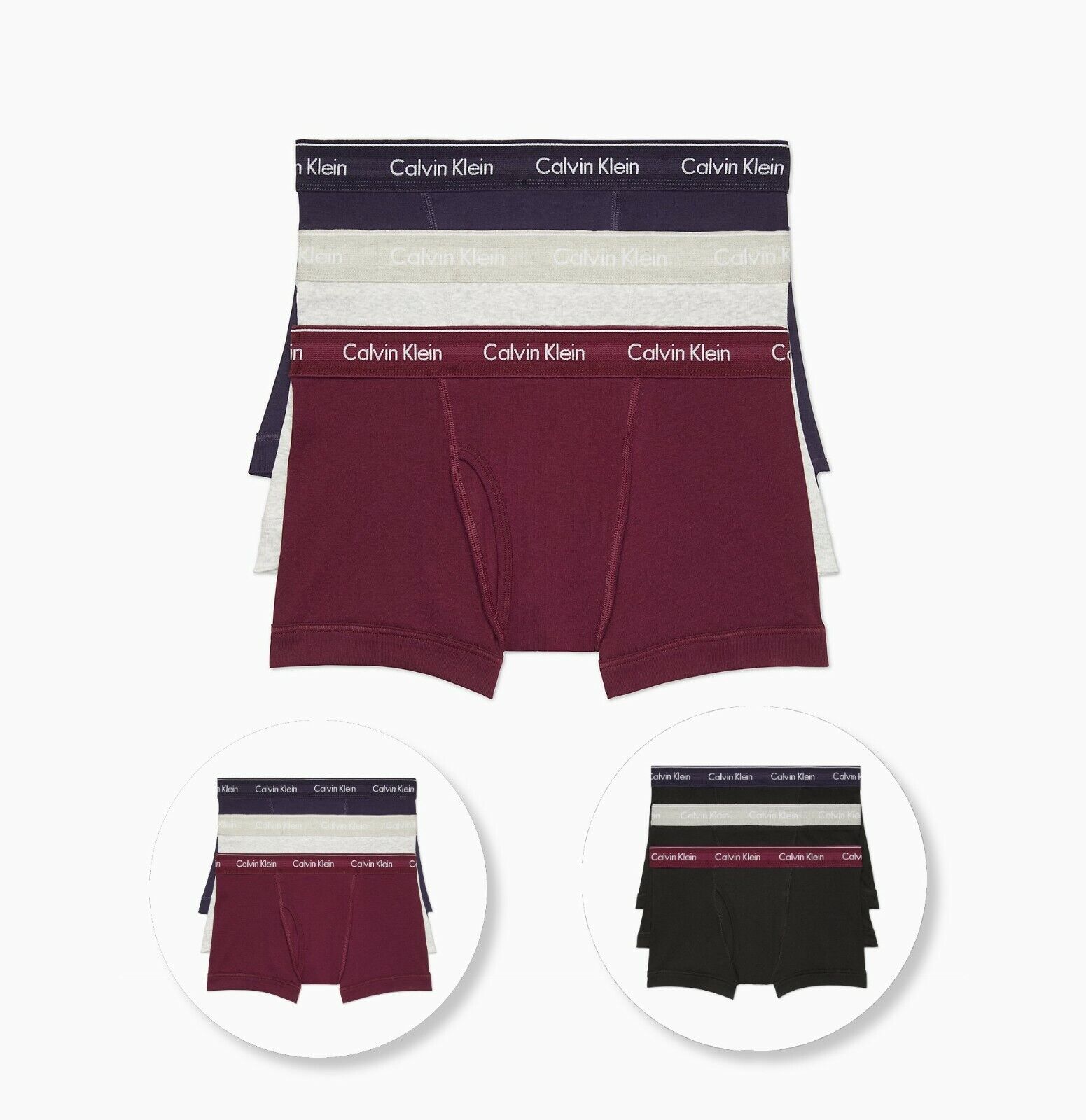 Calvin Klein Men's CK Cotton Classic Fit 3-Pack Trunk Underwear Sizes M, L  | eBay
