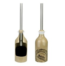 Image of Toilet Brush and Holder Ceramic Bathroom Free Standing Toilet Cleaning Brush Set
