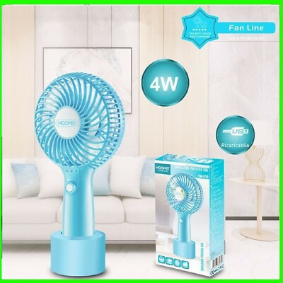 Ventilatore Portatile A Mano USB-C Ricaricabile | 4000 MAh 5 Velocità | Bianco Per Viaggi E Esterno - Foto 8