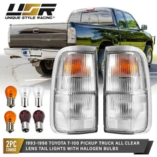 CLEAR Lens Tail Light Set L+R For 93-98 Toyota T100 PickUp T-100 Truck Pick Up