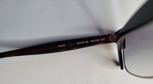 MIKLI BY ALAIN MIKLI ML1325 C001 BLACK ON RED UNISEX SUNGLASSES - Picture 8 of 9