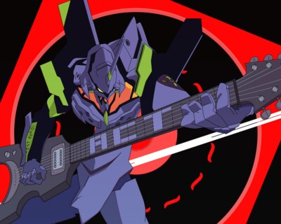 Anime eva unit 01 neon genesis evangelion guitar musical CCG