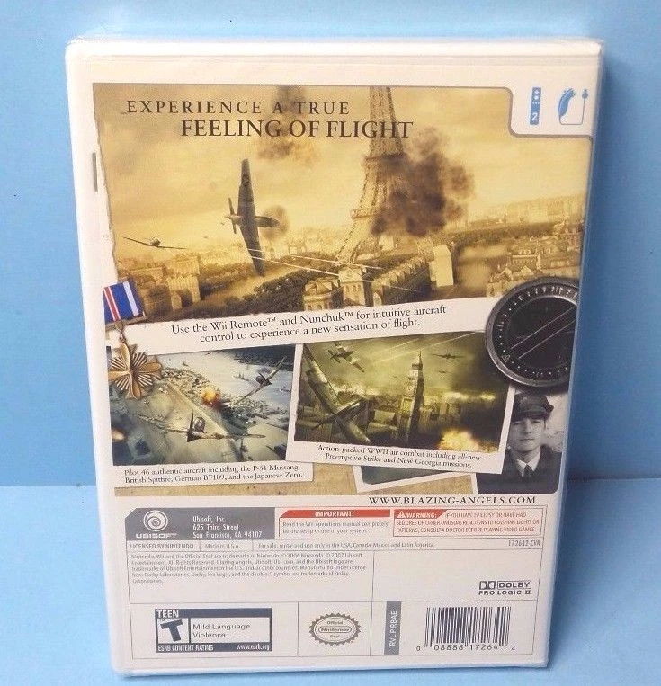 Blazing Angels Squadrons of WWII Nintendo Wii BRAND NEW FACTORY SEALED - Image 2 of 2