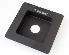 CAMBO CALUMET RECESSED LENS BOARD PLATE 35mm Diam. HOLE for LARGE FORMAT CAMERA