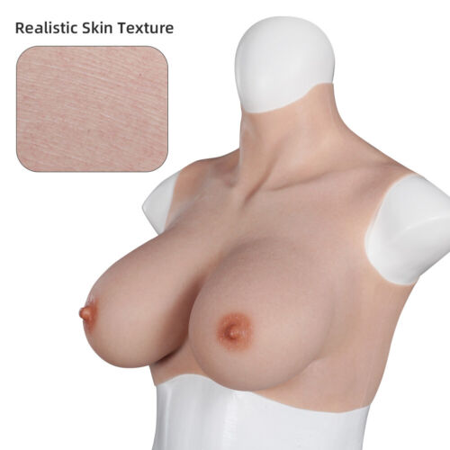 IMI Realistic Silicone Breast Plate Boobs B-H Cup Breast Forms for Crossdresser - Picture 2 of 13