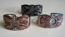 Women's number dial rhinestone bridal party wear bangle fashion dressy watch