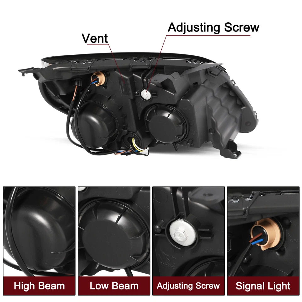 For 2010-2015 Chevy Equinox LS / LT Halogen Chrome Headlights Pair W/ Bulbs - Image 3 of 4