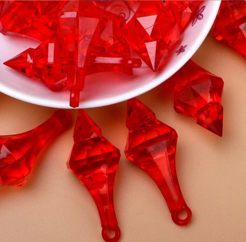 100Pcs/lot 18*46mm Hanging Pendant Diamond Drop Chandelier Acrylic Crystal Bead - Picture 22 of 35