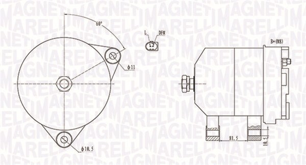 MAGNETI MARELLI 063731915010 Alternator for CITROËN,IVECO,PEUGEOT