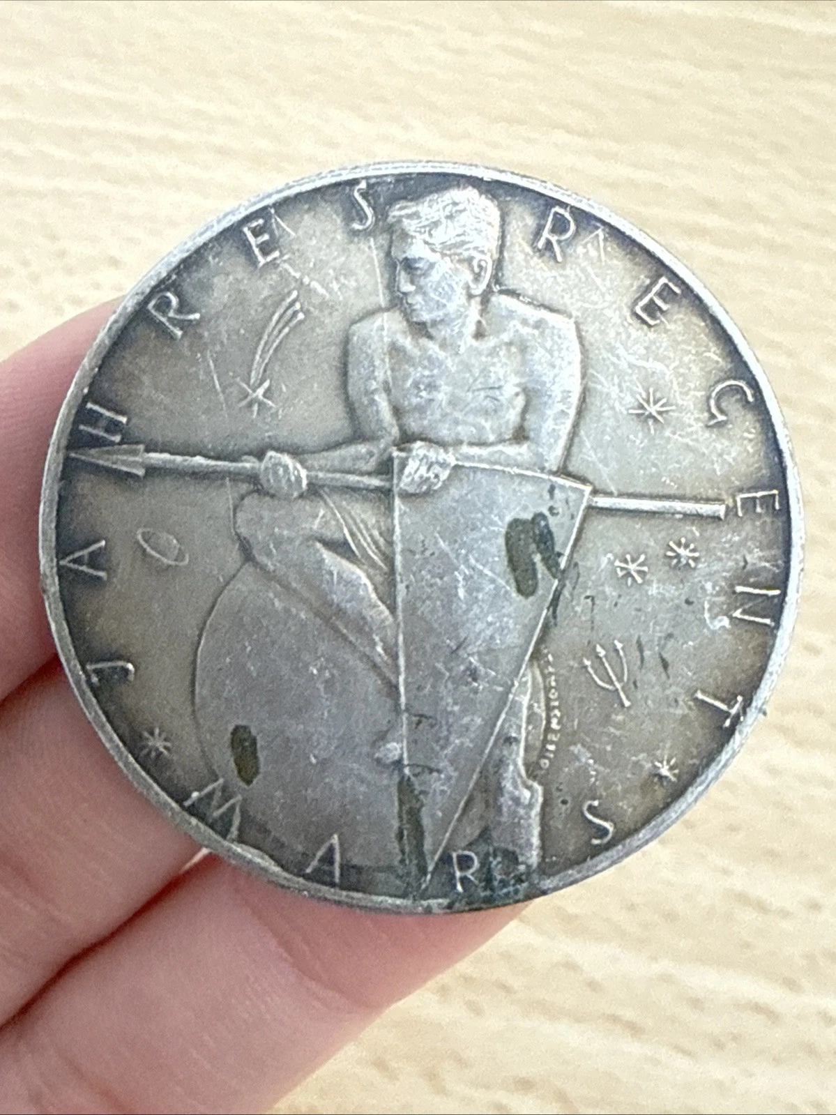 Médaille Jahres Recent Mars En Bronze