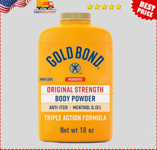 Gold Bond Medicated Original Strength Body Powder, 10 oz., Talc-Free, Anti-Itch