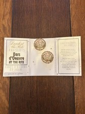 Pendientes de clip y tarjeta de menú Lunch At the Ritz SCALLOP ST JACQUES!!