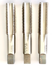1"-8 NC GH3 4FL HSS HAND TAP 3 PCS SET 1 EA T-P-B UB MADE IN USA 1 SET