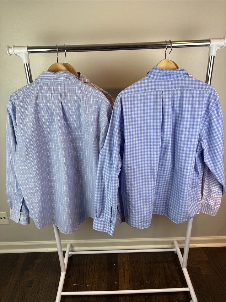 Lot of 4 Brooks Brothers Men's XL Plaid Long Sleeve Button Down Embroidered - Image 3 of 4