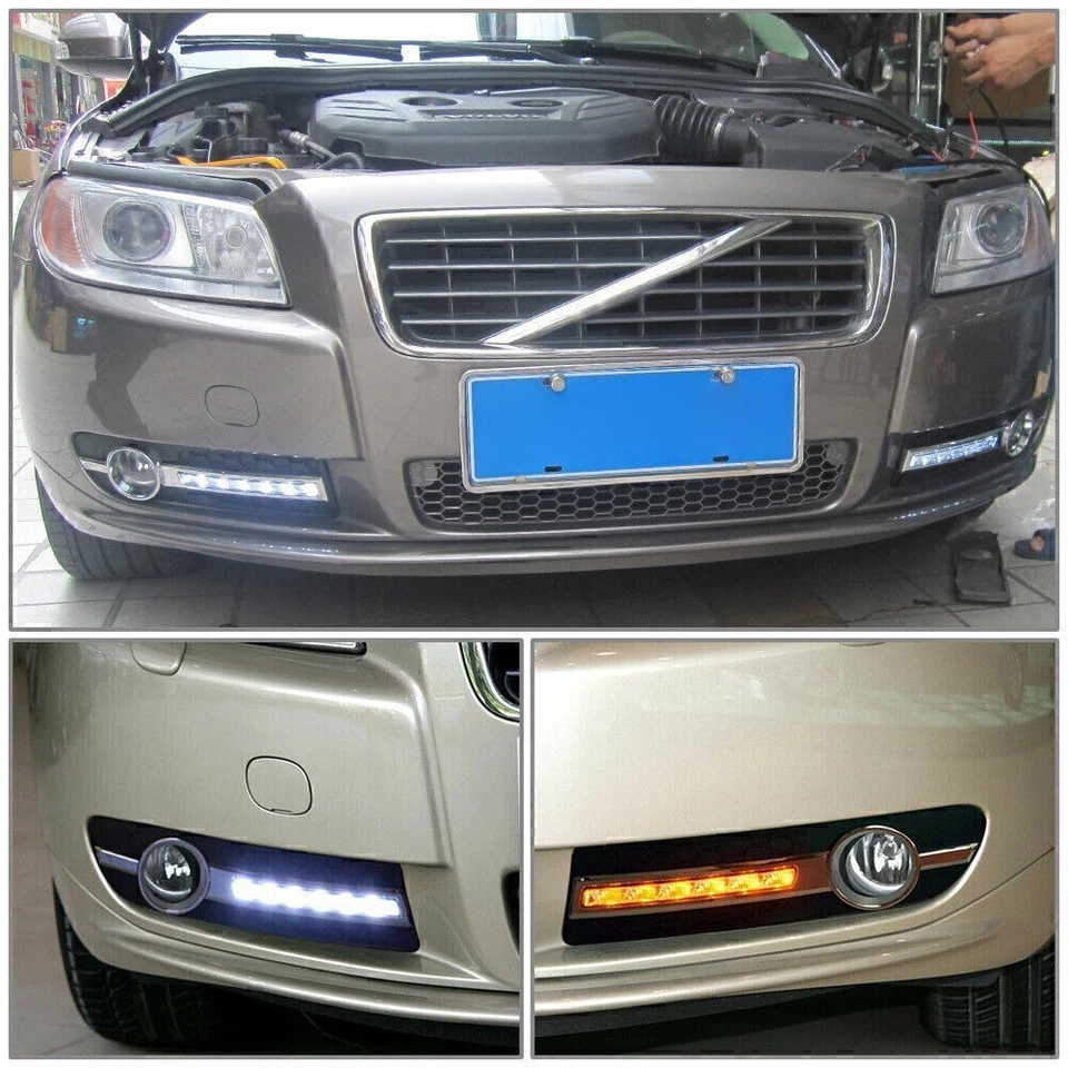 2 luci diurne a LED luci diurne indicatori di direzione DRL per Volvo S80 S80L 2007-2013 08 - Immagine 2 di 4