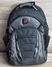 Swiss Gear Wenger Synergy Rolling Backpack Laptop Business Pro Black & Grey