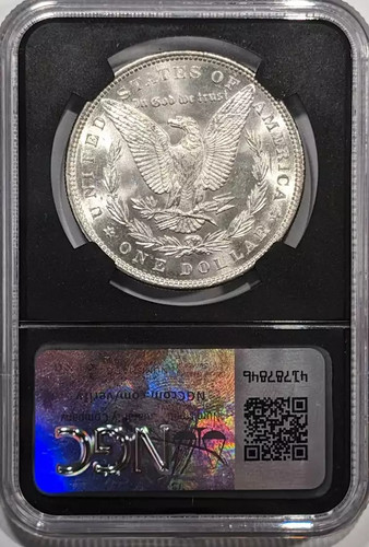 1883 P Morgan Silver Dollar NGC BU Orignal Bag Series Fragment - Picture 2 of 3