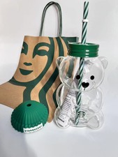 Authentic Starbucks Bearista Limited Edition Bear Glass Cold Cup