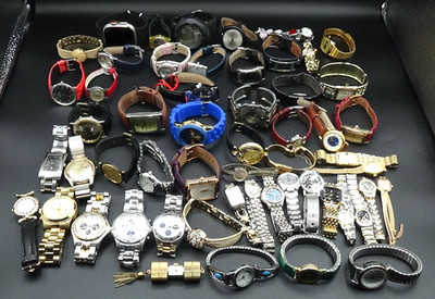 Mixed Watch Lot, Michael Kors, Aska-Dalin, Fossil, Guess, Most Need  New Battery